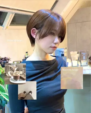 ショート 💓暖色ショート 🧶"ﾏﾘﾝ"のヘアスタイル
