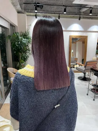 ミディアム カラー 🌟小顔カット🌟 レイヤーカットボブのヘアスタイル