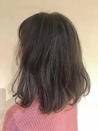 ミディアム カラー パーマ さかい なつみのヘアスタイル