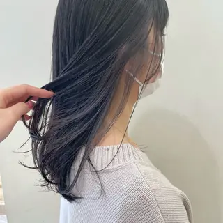 セミロング カラー レイヤーカット🐺 hina🩶のヘアスタイル