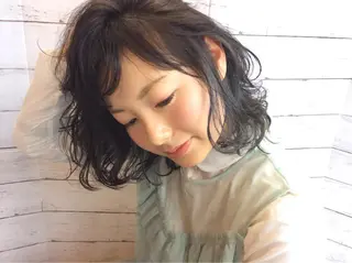 ミディアム カラー 日比 貴大/ minim hairのヘアスタイル