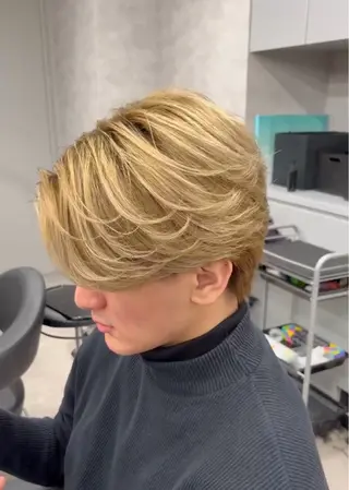 カラー メンズ フェザーパーマ 🪶⛓️安部侑希のヘアスタイル