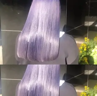 カラー 大阪ケアブリーチ/ ミルクティーベージュのヘアスタイル