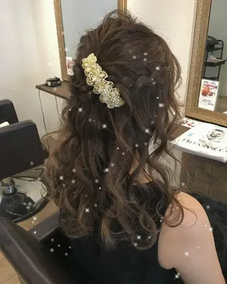ヘアアレンジ ロング JIL BLAN 京都所属・RU RIのヘアスタイル