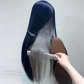 ロング カラー 無料カットモデル ユナのヘアスタイル