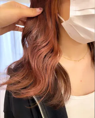 ロング デザインパーマ/ 艶カラー/ボブのヘアスタイル