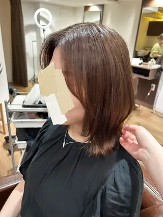 ミディアム YUZA grow hair 【ユーザ グロウ ヘア】所属・縮毛矯正/似合わせ カット/伊藤はるかのヘアスタイル