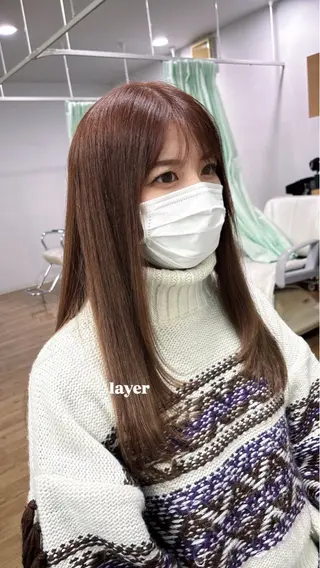 ロング カラー SALOWIN 岡山店所属・ボブ/艶カラー/ manaka 🥣のヘアスタイル