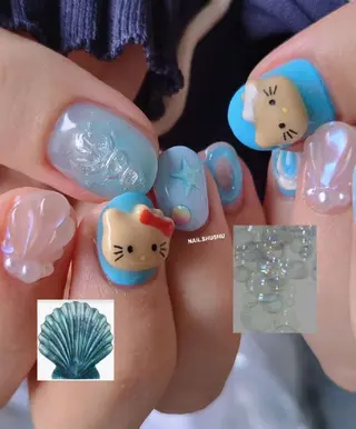 ネイル 3dパーツ/流行り 👧shushu❤️のネイルデザイン