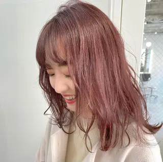 セミロング 韓国レイヤー/透明感 カラー🦋mioのヘアスタイル