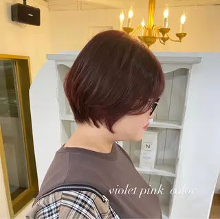 ショート カラー flen所属・𖤣𖥧𖥣𖥧田中 姫乃𖤣𖥧𖥣𖡡のヘアスタイル