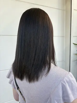 ミディアム 田中 希のヘアスタイル