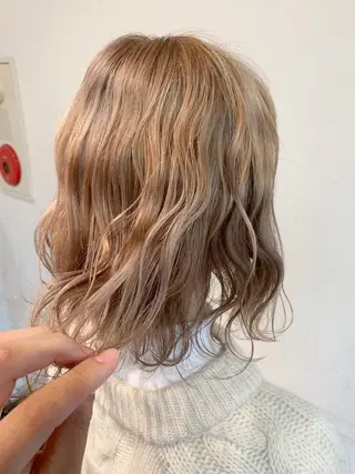 ミディアム カラー ヘアアレンジ 🌿‬ ܸAir 透明感🌱西村知佳のヘアスタイル