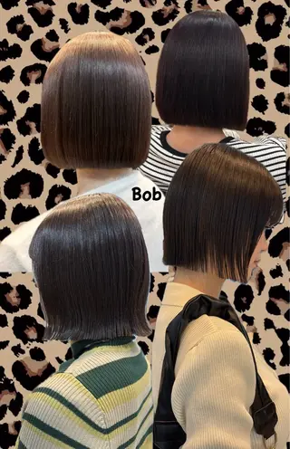 ショート カラー レイヤー✂︎ぷつボブ 艶カラー🤍noaのヘアスタイル