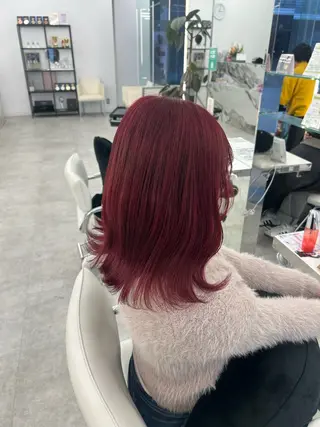 セミロング カラー ブリーチなしダブル カラー特化🫧きののヘアスタイル