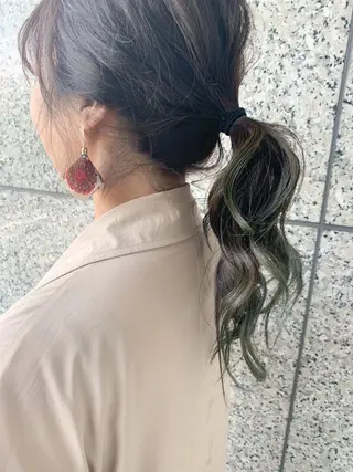 ロング ハイトーン/ベージュ 指名No.1荒木涼太のヘアスタイル