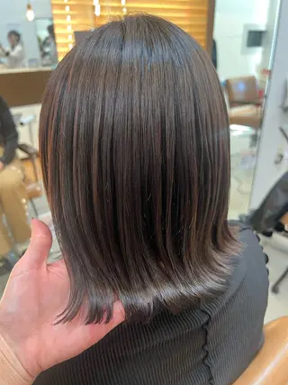ミディアム カラー 頭皮×髪質改善 透明感カラー💎中村のヘアスタイル