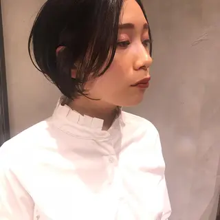 ショート 柔らかブラウン/顔周 りレイヤー♡ユウシのヘアスタイル