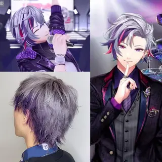 ショート カラー メンズ 熊谷ウルフ・レイヤー あゆむのヘアスタイル