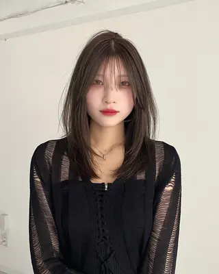 セミロング 阿部 瑠斗のヘアスタイル