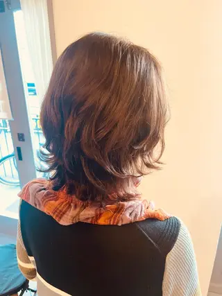 ミディアム パーマ Lamie所属・大人女子&髪改善専門 Nobuフリーランスのヘアスタイル