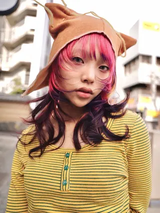 ミディアム カラー デザイン/レイヤー Kaito🐩/栄のヘアスタイル