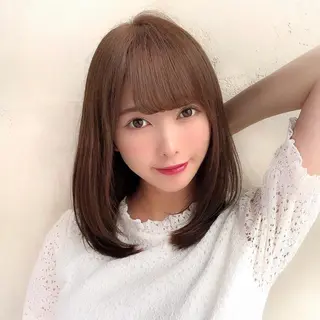 ミディアム 🧡くびれヘア/前髪 顔周り🧡久原結衣のヘアスタイル