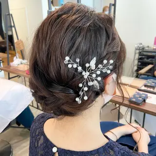 ミディアム ヘアアレンジ 🌷レイヤーカット/ フルキシオリ🌷のヘアスタイル