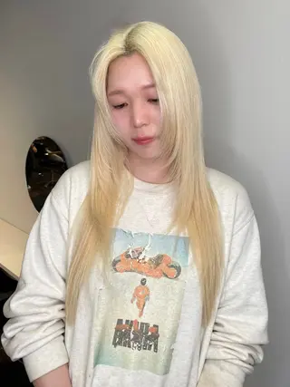 ロング カラー ヘアアレンジ maoブリーチ無し 似合わせカラーのヘアスタイル