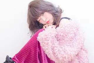 ミディアム カラー ヘアアレンジ 店長/ 加藤 流菜のヘアスタイル