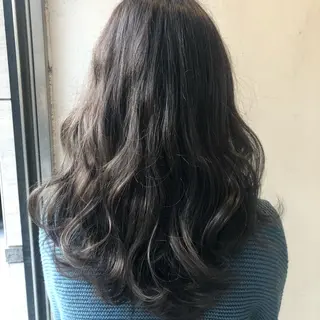 セミロング カラー 💚 nao💚のヘアスタイル