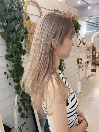 セミロング カラー AiM 大名　似合わせカットのヘアスタイル