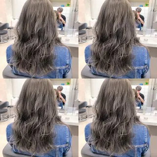 ミディアム カラー 柔らかbeige モトキのヘアスタイル