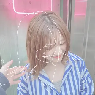 ミディアム 💛ムラ修正ブリーチ 💛YUUのヘアスタイル