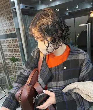 ショート パーマ ボブパーマコテ巻き風 パーマNo1深江秀平のヘアスタイル