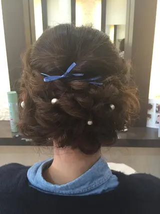 ロング カラー パーマ ヘアアレンジ ANDEW🦢 ryokoのヘアスタイル