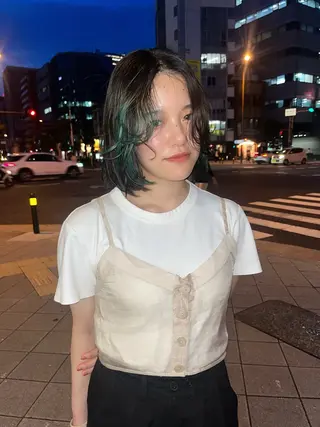 ミディアム カラー sliver ・siki /YUIのヘアスタイル