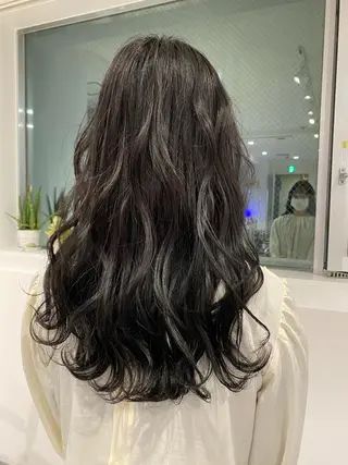 ロング カラー ヘアアレンジ 京都美容師 塩のヘアスタイル