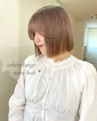 ショート カラー mizuki/ピンク ベージュ.レイヤーのヘアスタイル