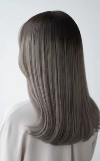 セミロング カラー 青木 捺稀のヘアスタイル