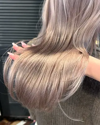 ロング カラー パーマ メンズ レイヤー/透明感/ ブリーチなし/わかなのヘアスタイル