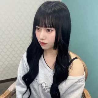 ロング 甘辛地雷☘韓国系❦ エクステNo1♡ルナのヘアスタイル