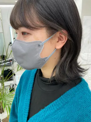 ミディアム カラー COA GINZA 空也/前髪/顔まわりのヘアスタイル