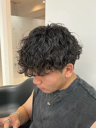 ショート パーマ メンズ 新潟メンズパーマ 新潟駅/小田拓実のヘアスタイル