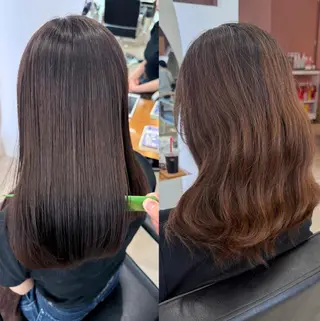 ロング パーマ 艶カラー🫧髪質改善 Bonheur辻結凪のヘアスタイル