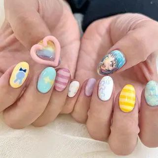 ミディアム 池袋痛ネイル Nok. 渡辺のネイルデザイン