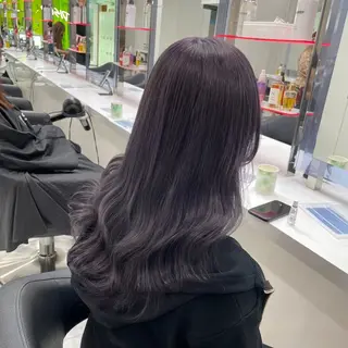 ロング カラー ブリーチなし透明感 ×縮毛矯正🤍ユウのヘアスタイル