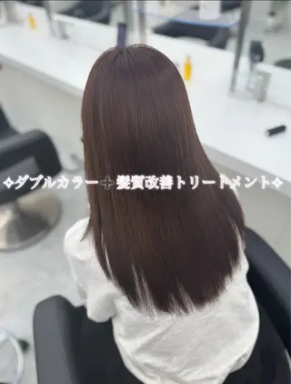 カラー 🤍Mei🤍赤み消 し透明感ツヤカラーのヘアスタイル