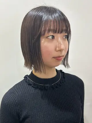 ショート 🐝 朝ラク・扱いや すいボブ／専門🐝のヘアスタイル