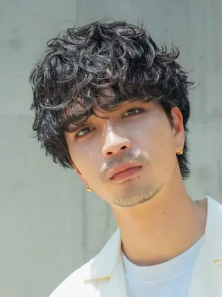 パーマ メンズ fifth men's原宿所属・fifth/原宿/ シャドウパーマ/カズのヘアスタイル
